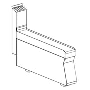 Neutralelement 100 mm breit ohne Schublade