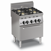 Gas-Herd mit 4 Brennern und Gasbackofen