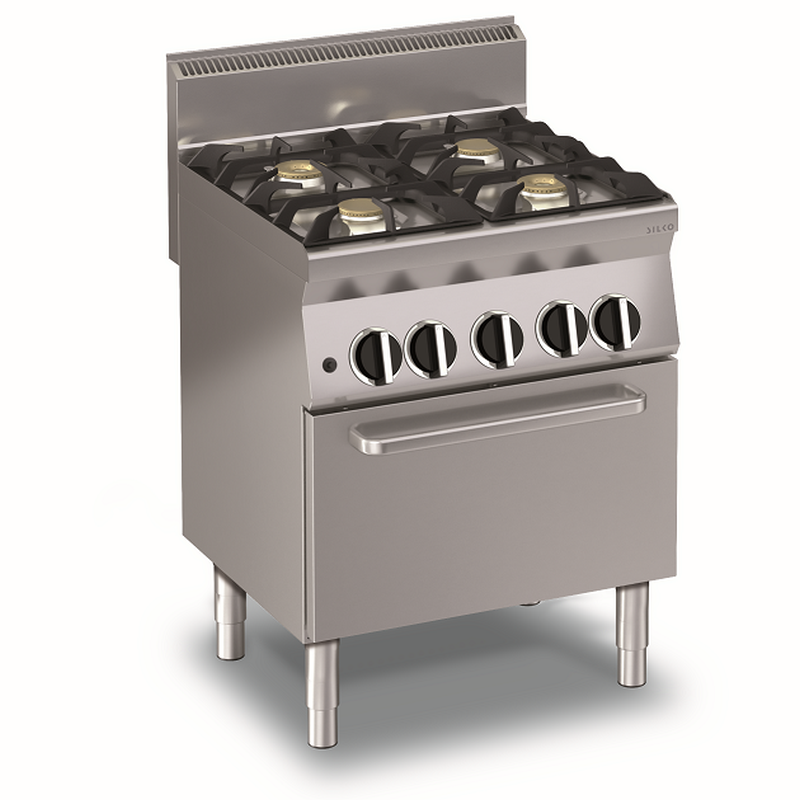 Gas-Herd mit 4 Brennern und Elektro Umluftbackofen