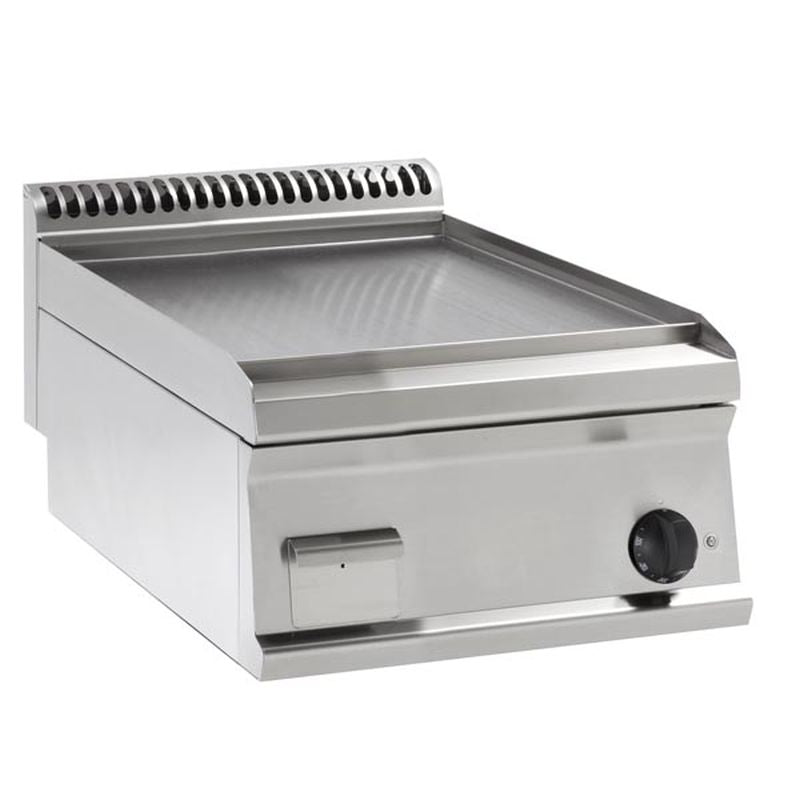 Elektro-Grillplatte glatt hartverchromt mit 1 Heizzone Tischgerät