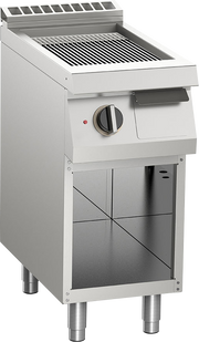 Elektro-Grillplatte gerillt verchromt 5