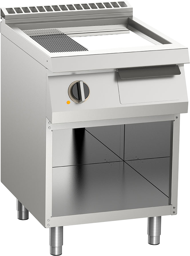 Elektro-Grillplatte geteilt verchromt 7