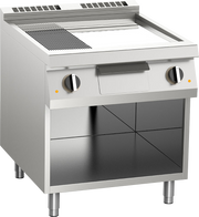 Elektro-Grillplatte geteilt verchromt 10