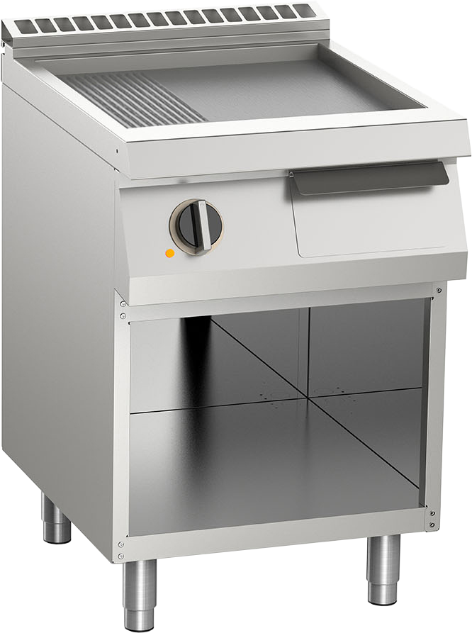 Elektro-Grillplatte geteilt aus Edelstahl 7