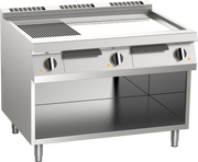 Elektro-Grillplatte geteilt verchromt 16