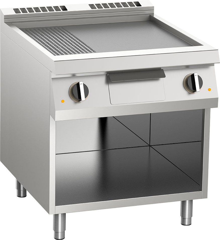 Elektro-Grillplatte geteilt aus Edelstahl 10