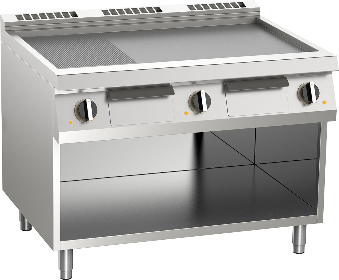 Elektro-Grillplatte geteilt aus Edelstahl 16