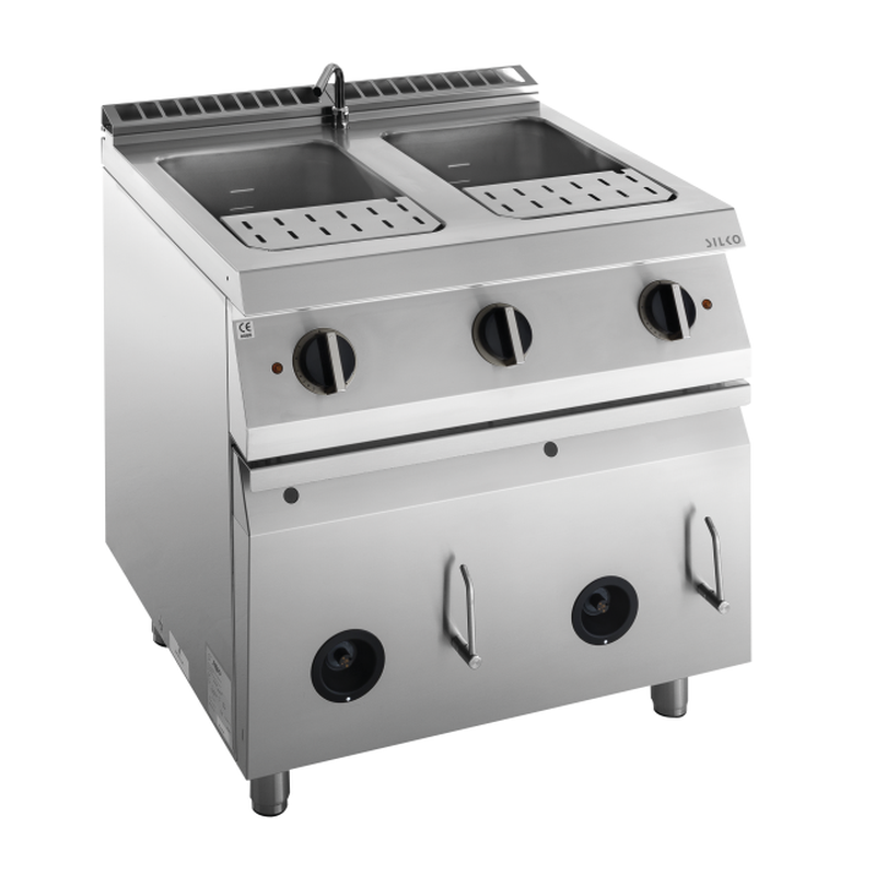 Gas-Nudelkocher 2 x 28 L 2 Becken