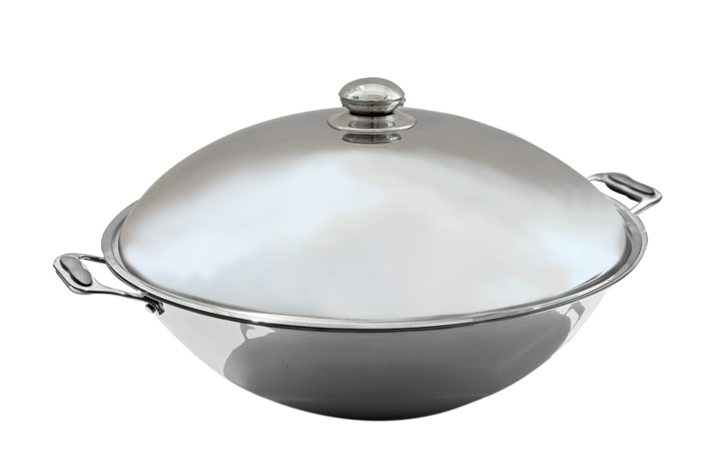 Induktions-Wokpfanne Ø400 mm mit 2 Haltegriffen