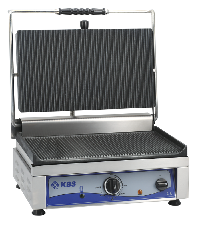 Kontaktgrill Grillfläche 45x27 cm oben & unten gerillt 1 Heizzone