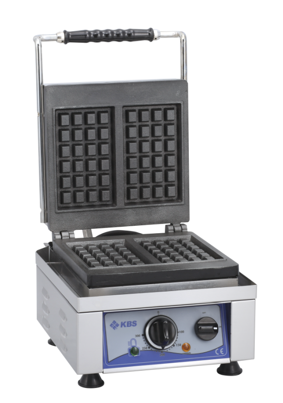 Waffeleisen mit fester Backplatte für 2x Waffeln 10x17x1