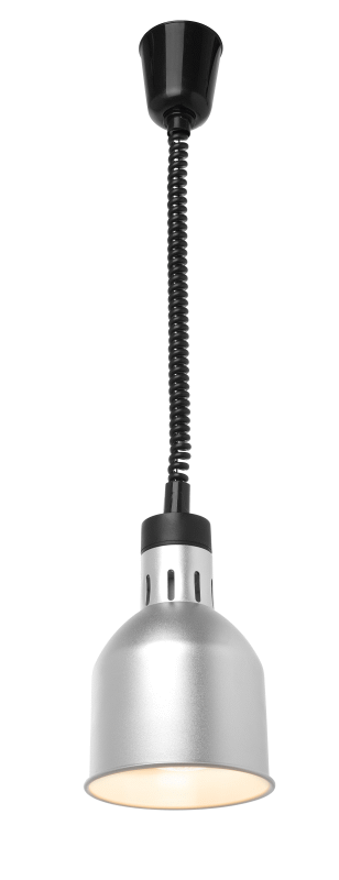 Infrarot Heizlampe Silber eloxiert inkl. Leuchtmittel