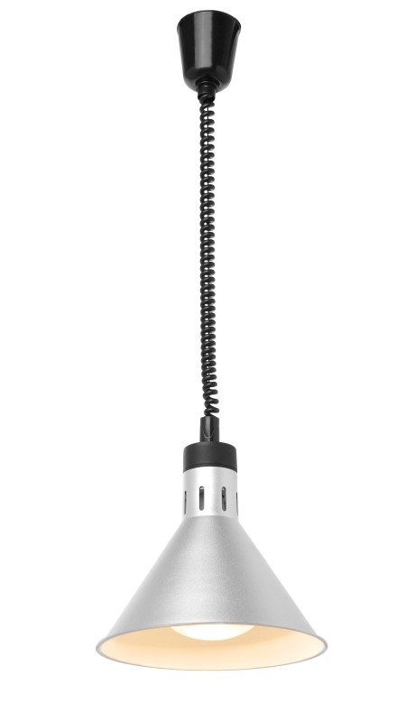 Infrarot Heizlampe Silber eloxiert inkl. Leuchtmittel