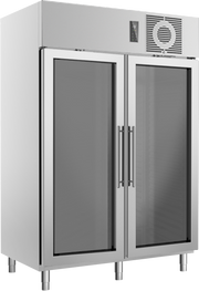 Edelstahlglastürkühlschrank KU 1421 G