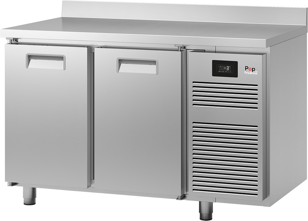 Kühltisch KT 2420 M Serie POP mit Arbeitsplatte und Aufkantung