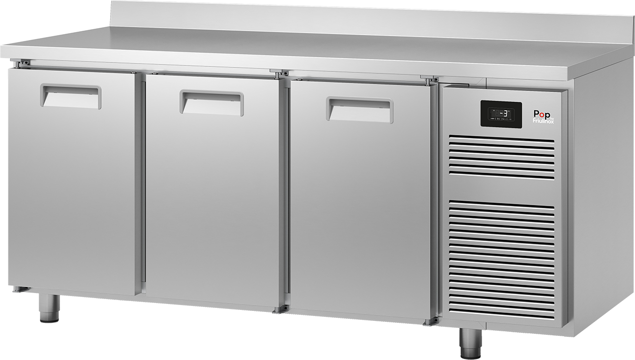 Kühltisch KT 3420 M Serie POP mit Arbeitsplatte und Aufkantung