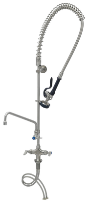 EVERSTEEL Edelstahl 2-Hebelmischer 1-Loch mit Schwenkhahn und HIGH-FLOW Brause