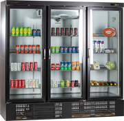 Glastürkühlschrank KU 1850 G mit 3 Drehtüren